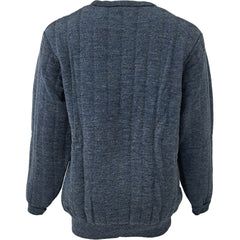 Blue Marl Heavyweight Crew Neck Shooting Jumper without patches
