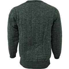 Green Marl Heavyweight Crew Neck Shooting Jumper without patches