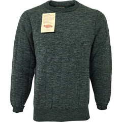Green Marl Heavyweight Crew Neck Shooting Jumper without patches