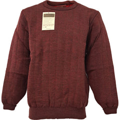 Red Marl Heavyweight Crew Neck Shooting Jumper without patches